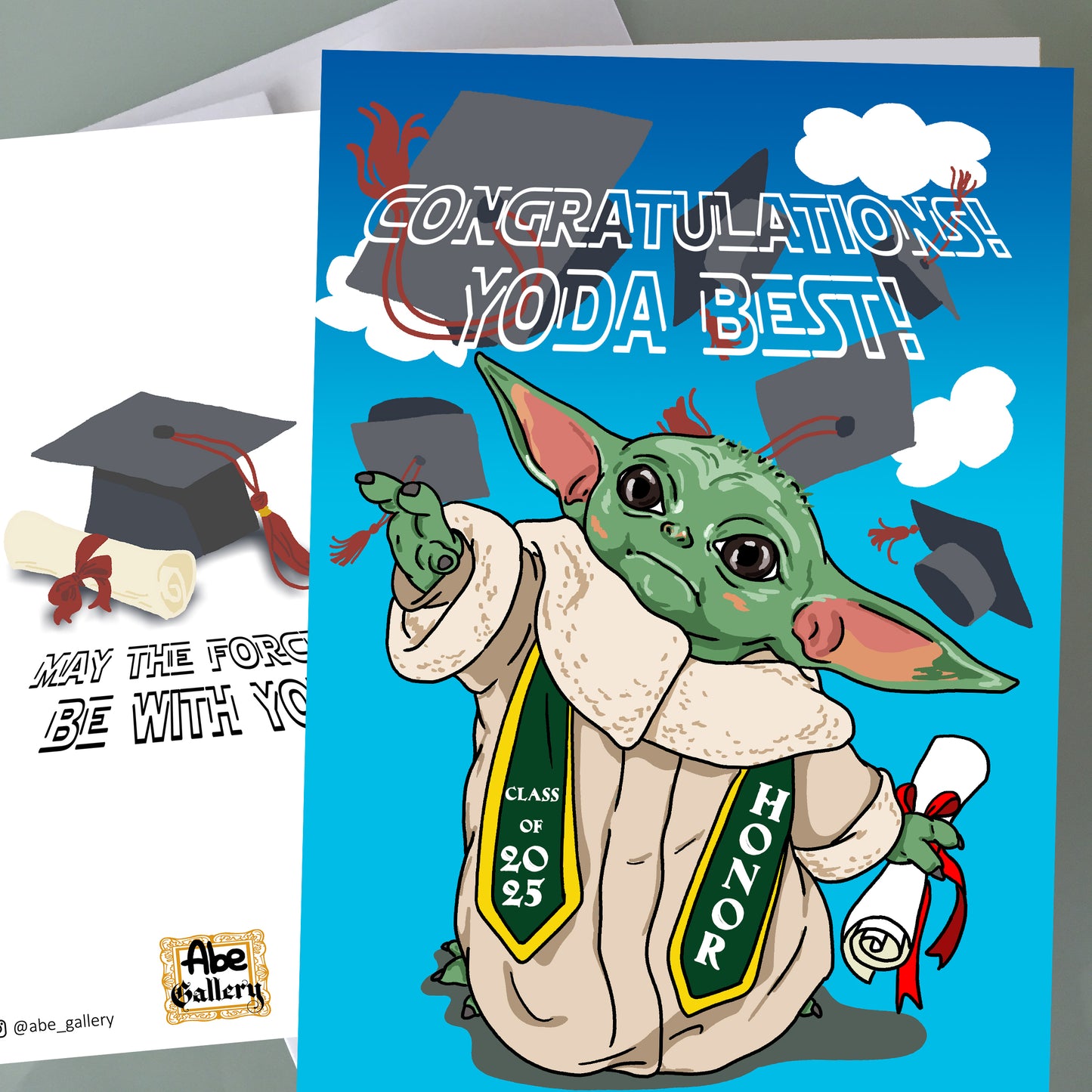 Baby Yoda Graduation Card - Yoda Best!
