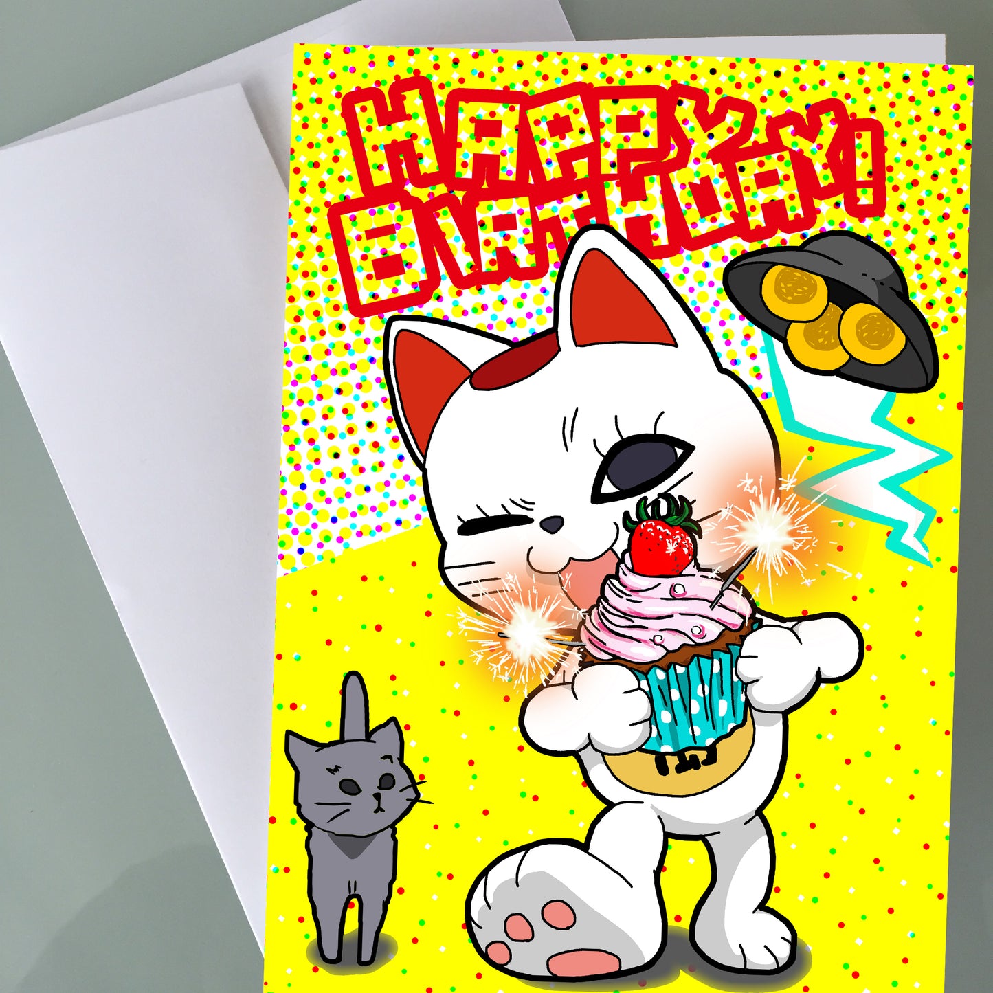 Dan Da Dan Birthday Card - Turbo Granny