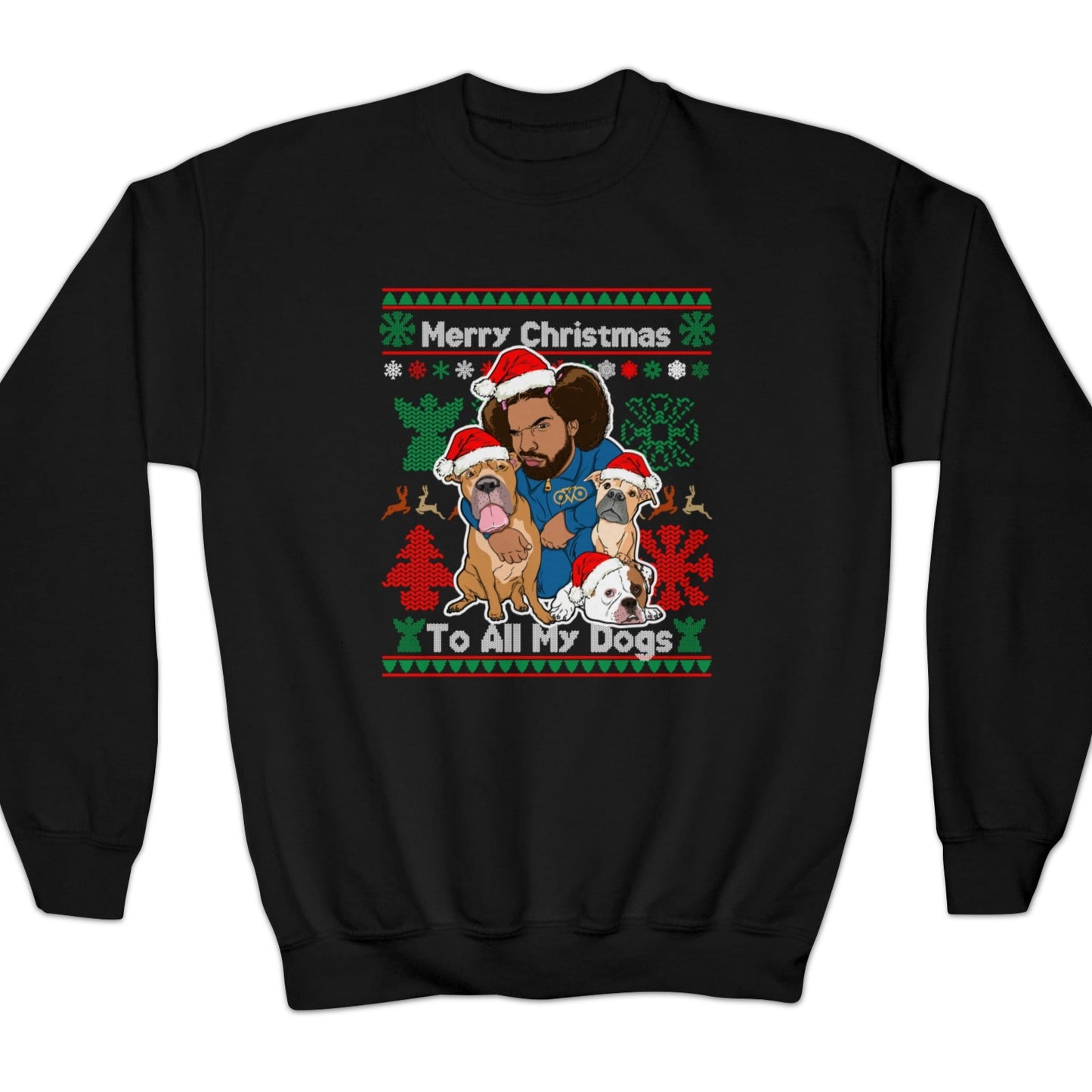 Drake Kid's Ugly Christmas Sweater - For All The Dogs