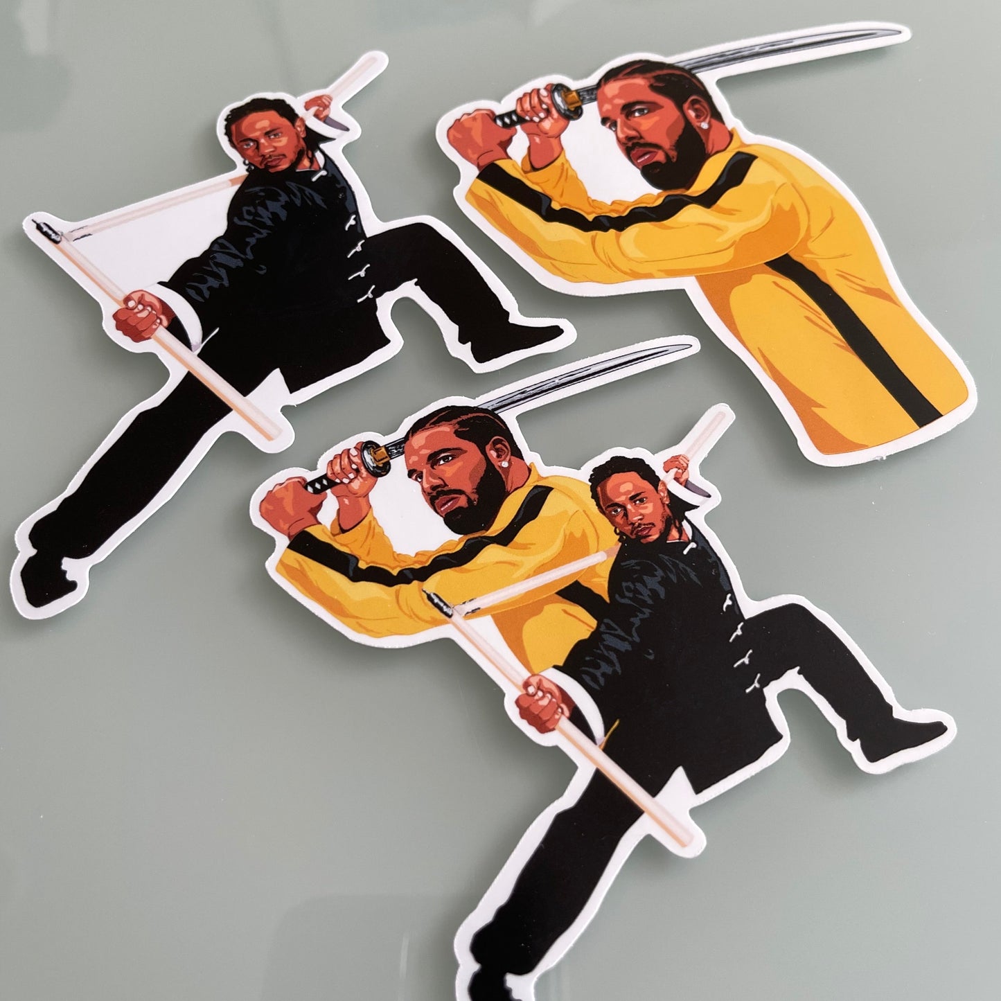 Drake, Kendrick Lamar Sticker Set - For The Crown