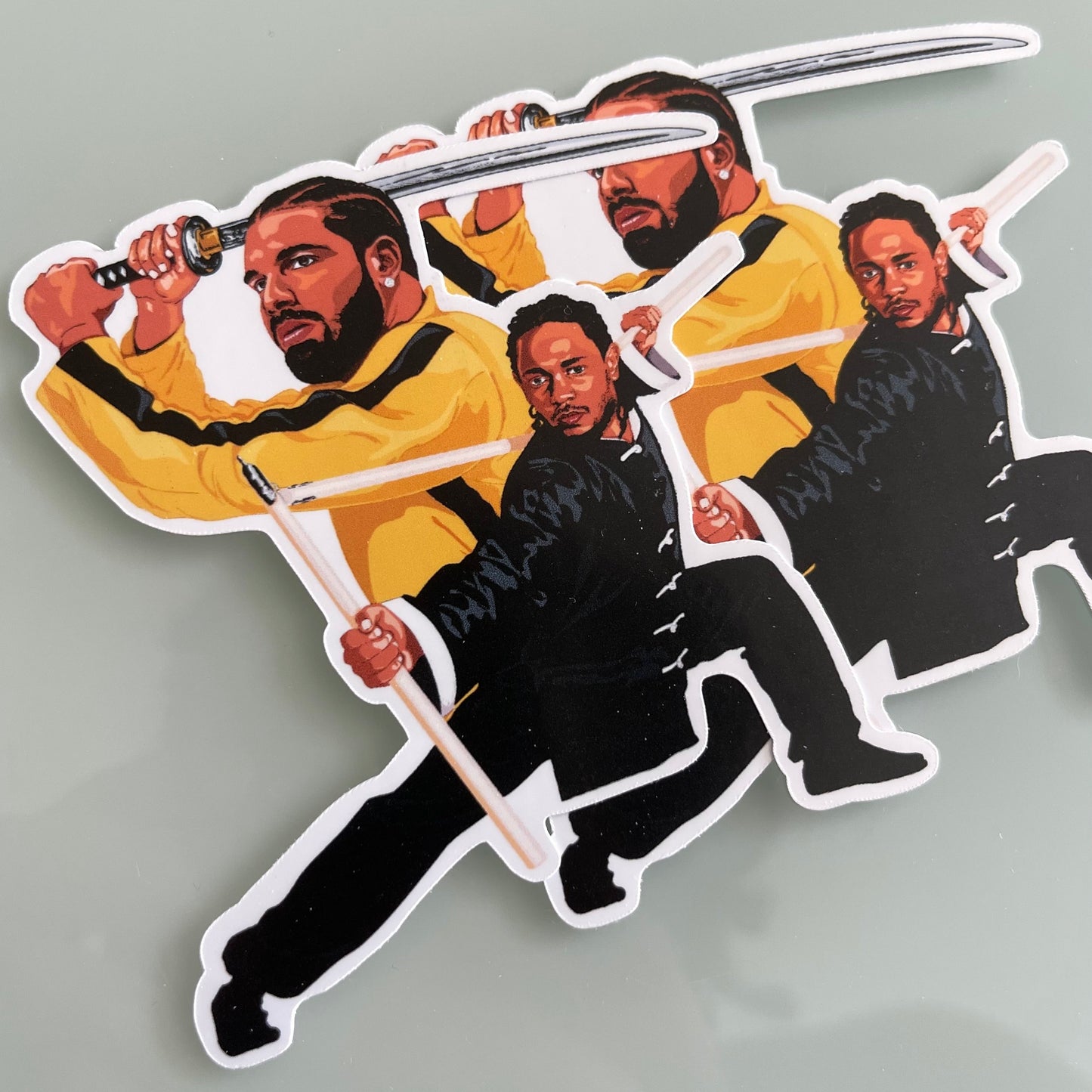 Drake, Kendrick Lamar Sticker Set - For The Crown