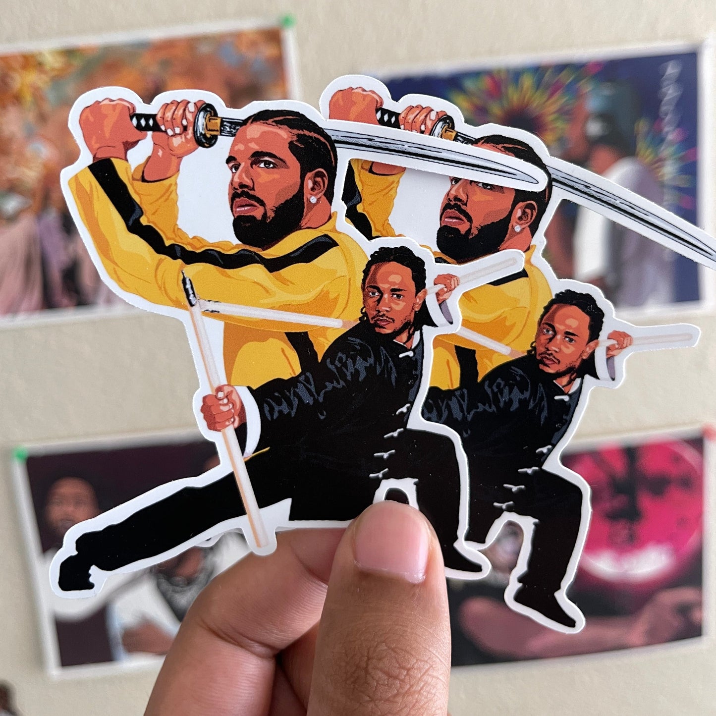 Drake, Kendrick Lamar Sticker Set - For The Crown