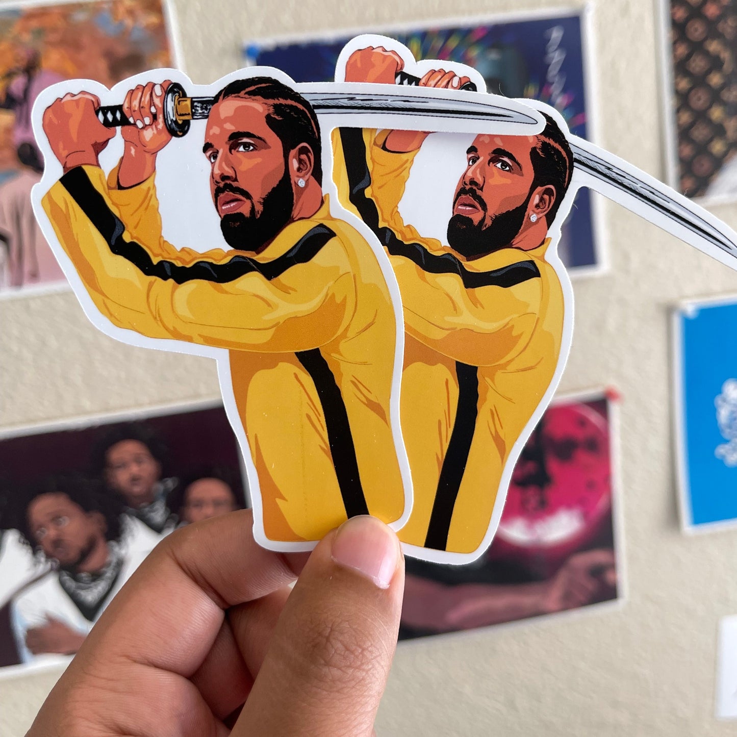 Drake, Kendrick Lamar Sticker Set - For The Crown