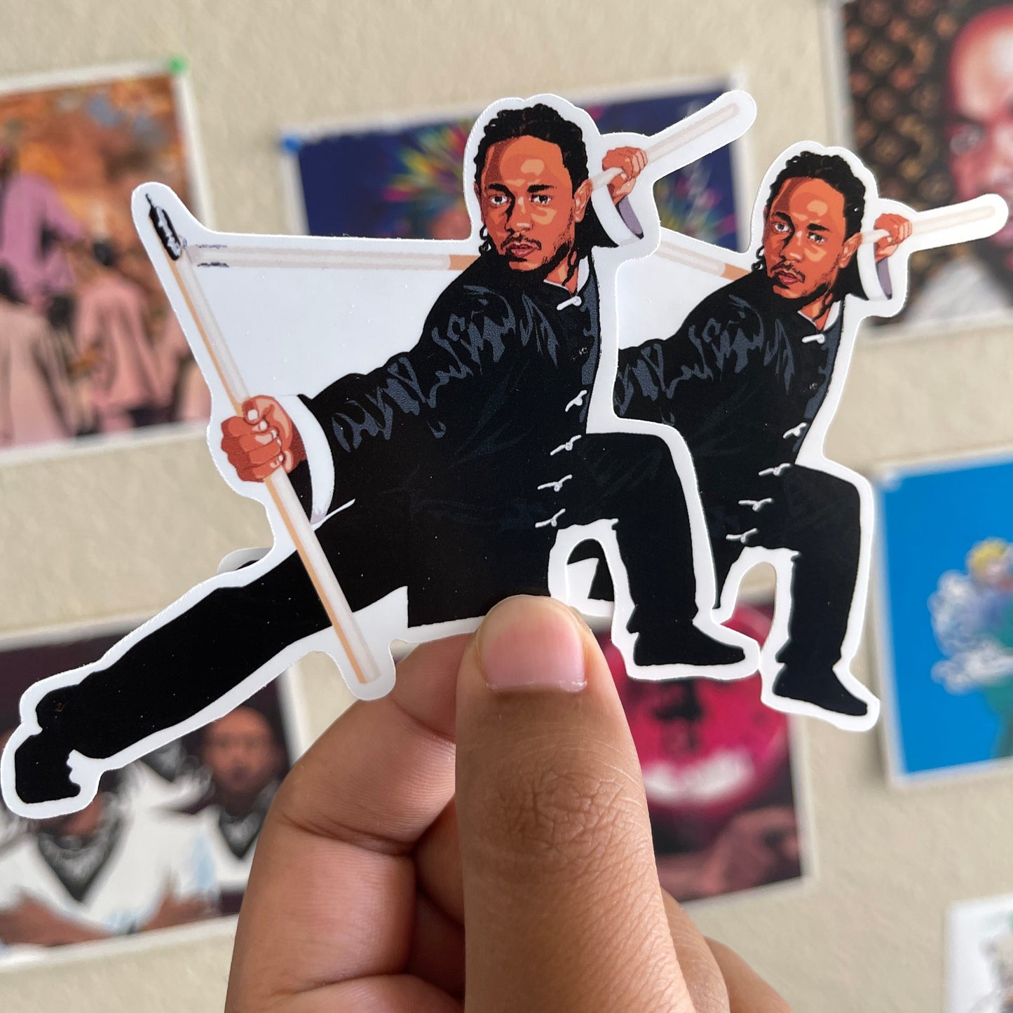 Drake, Kendrick Lamar Sticker Set - For The Crown