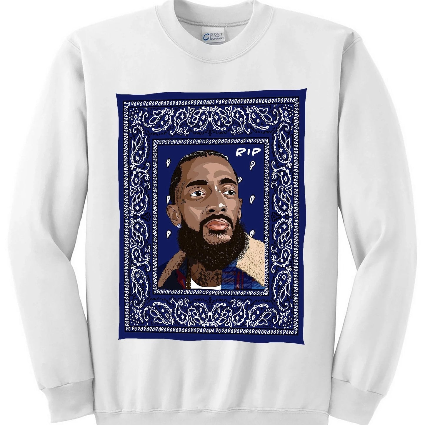 Nipsey Hussle Sweatshirt - Blue Bandana