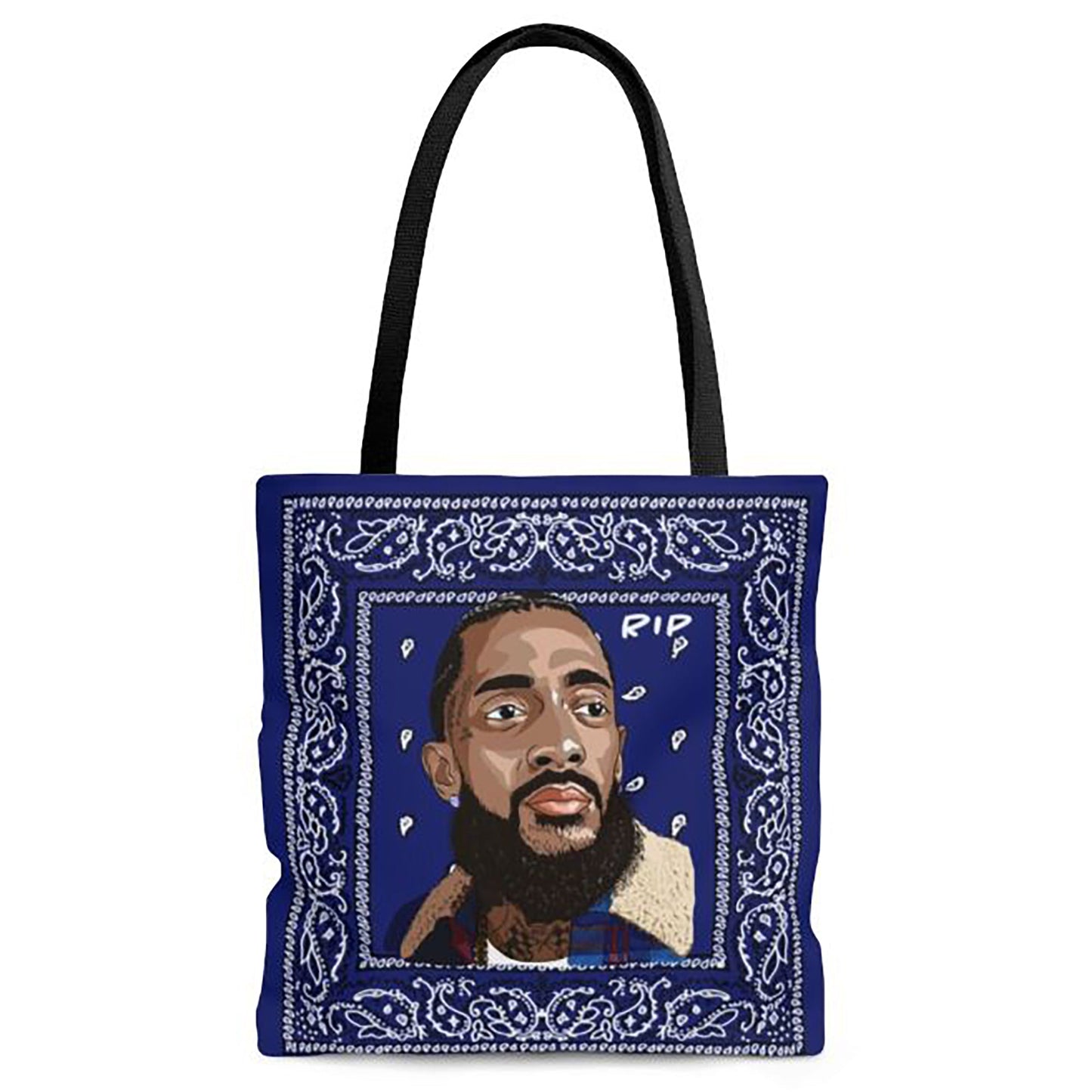 Nipsey Hussle Tote Bag - Blue Bandana