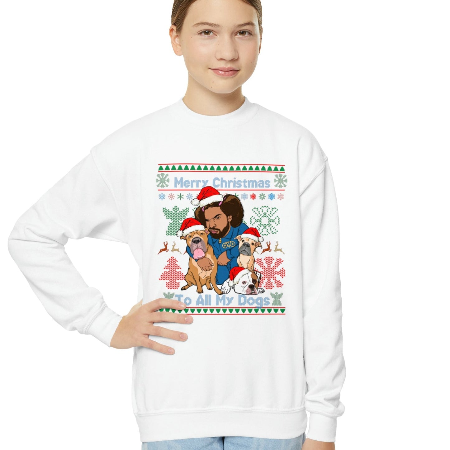 Drake Kid's Ugly Christmas Sweater - For All The Dogs