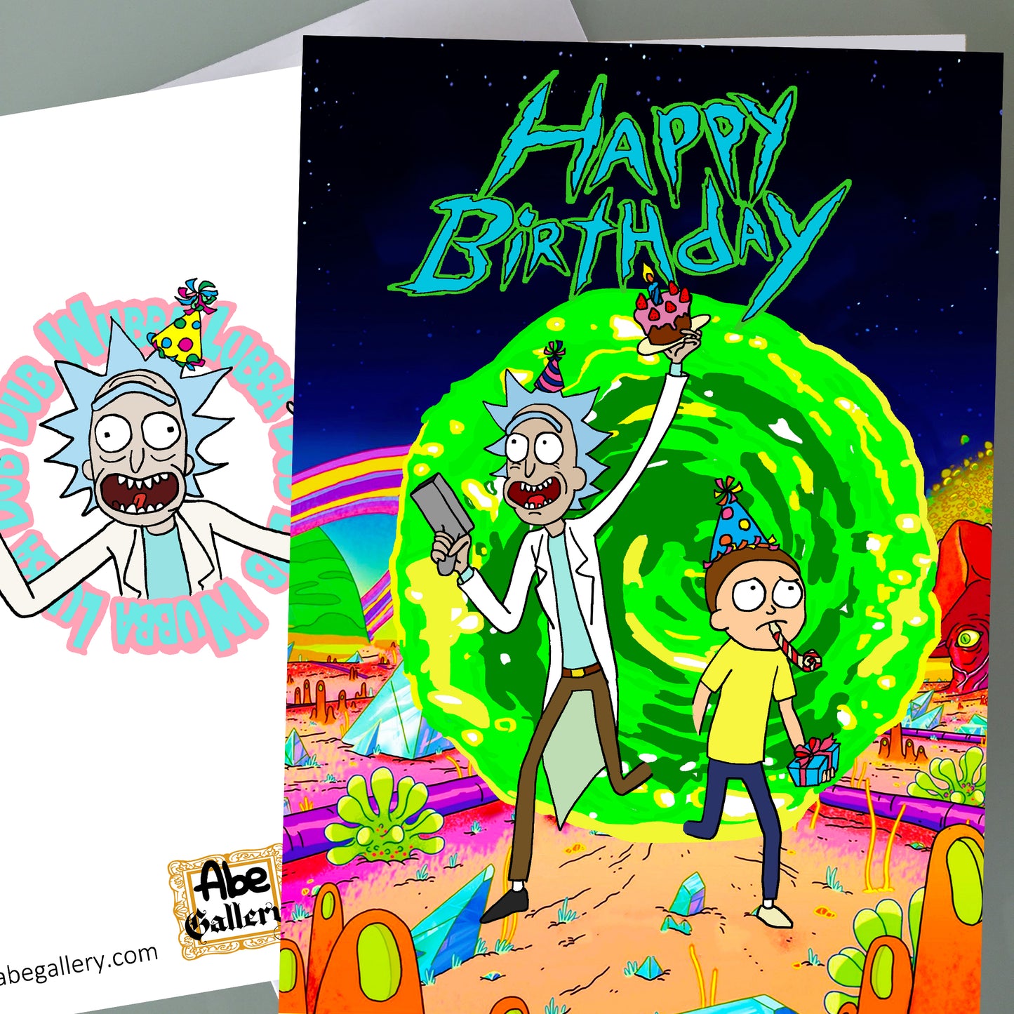 Rick and Morty Birthday Card - Portal