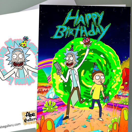Rick and Morty Birthday Card - Portal