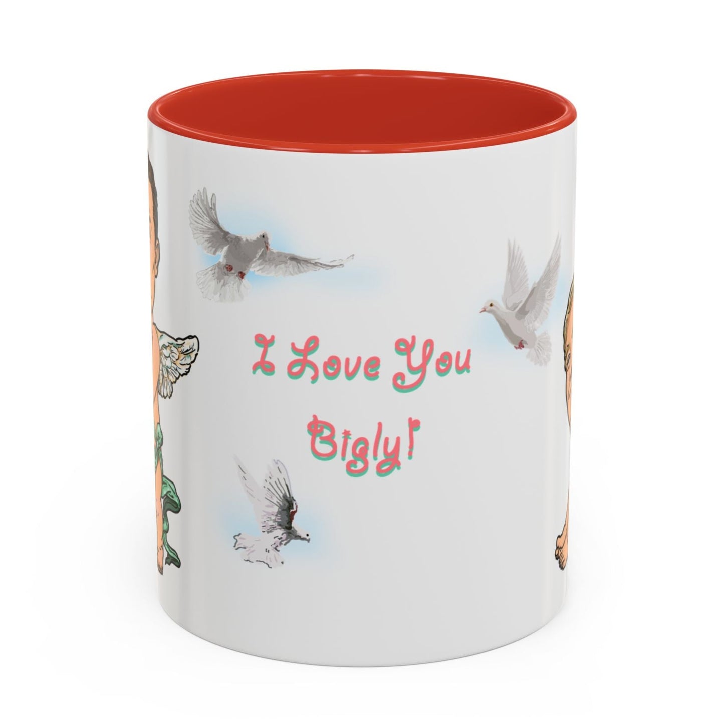 Donald Trump, Elon Musk Valentine's Coffee Mug - Cupids
