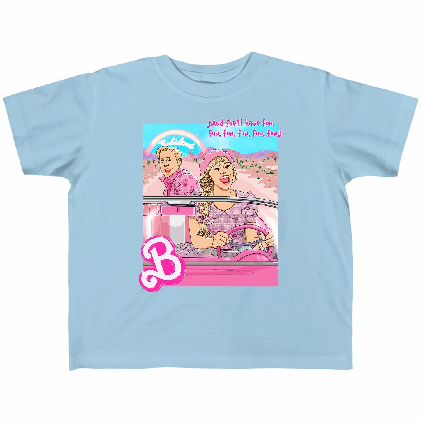 Barbie & Ken Toddler T-Shirt - Pink Corvette
