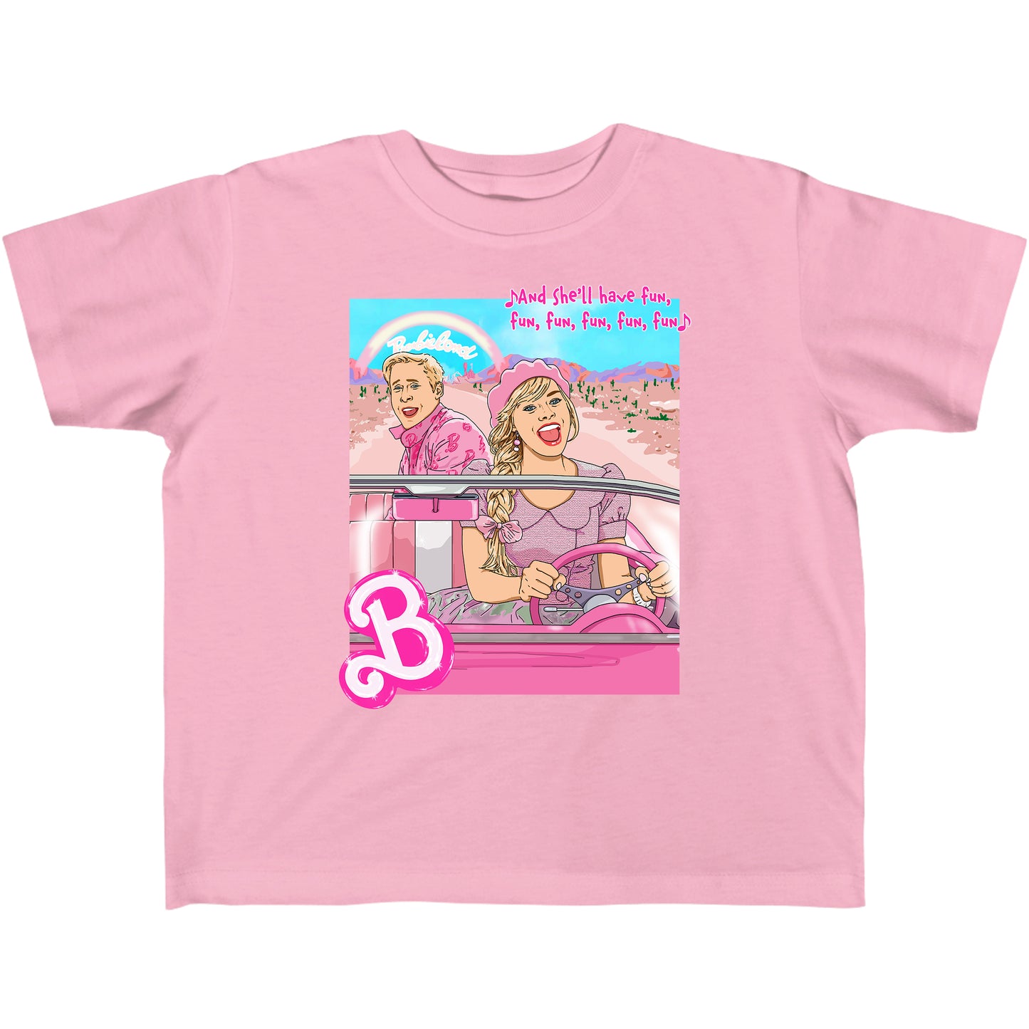 Barbie & Ken Toddler T-Shirt - Pink Corvette