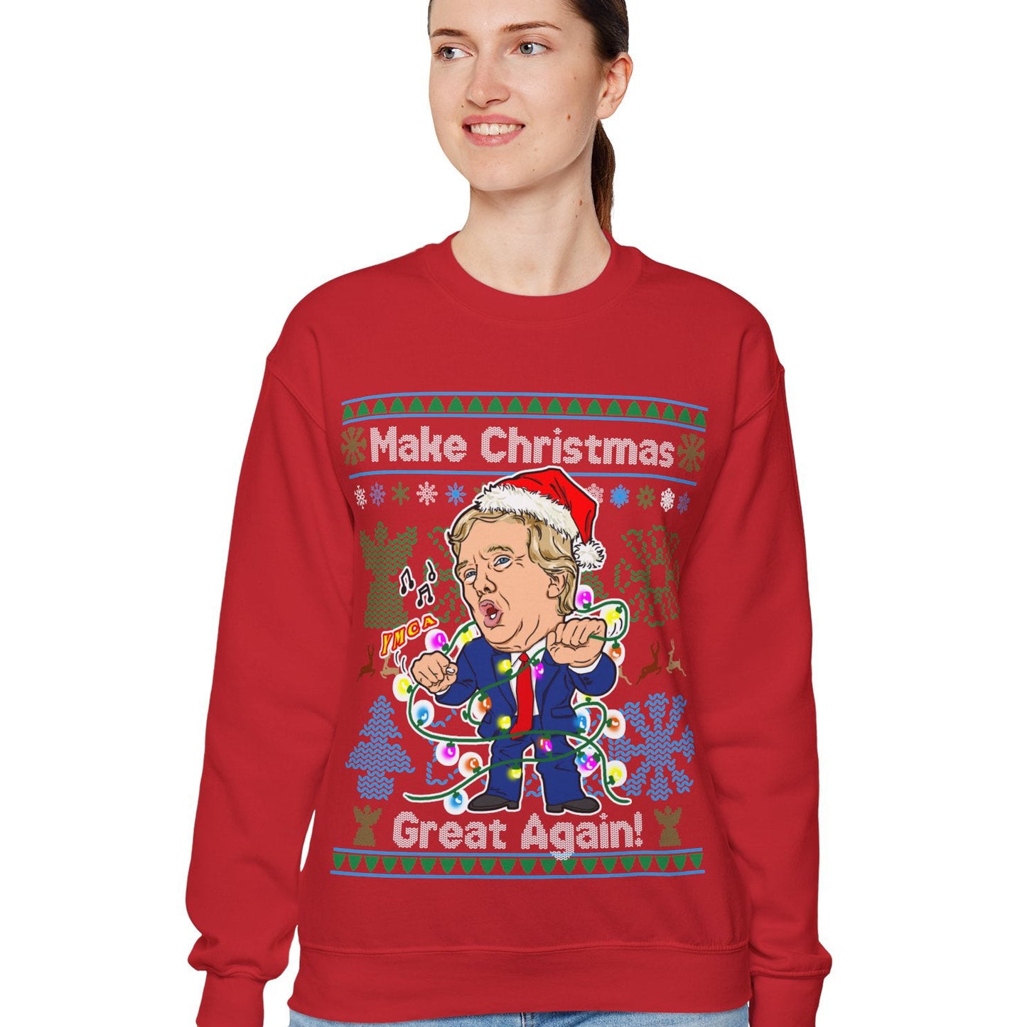 Donald Trump Ugly Christmas Sweater - Dancing