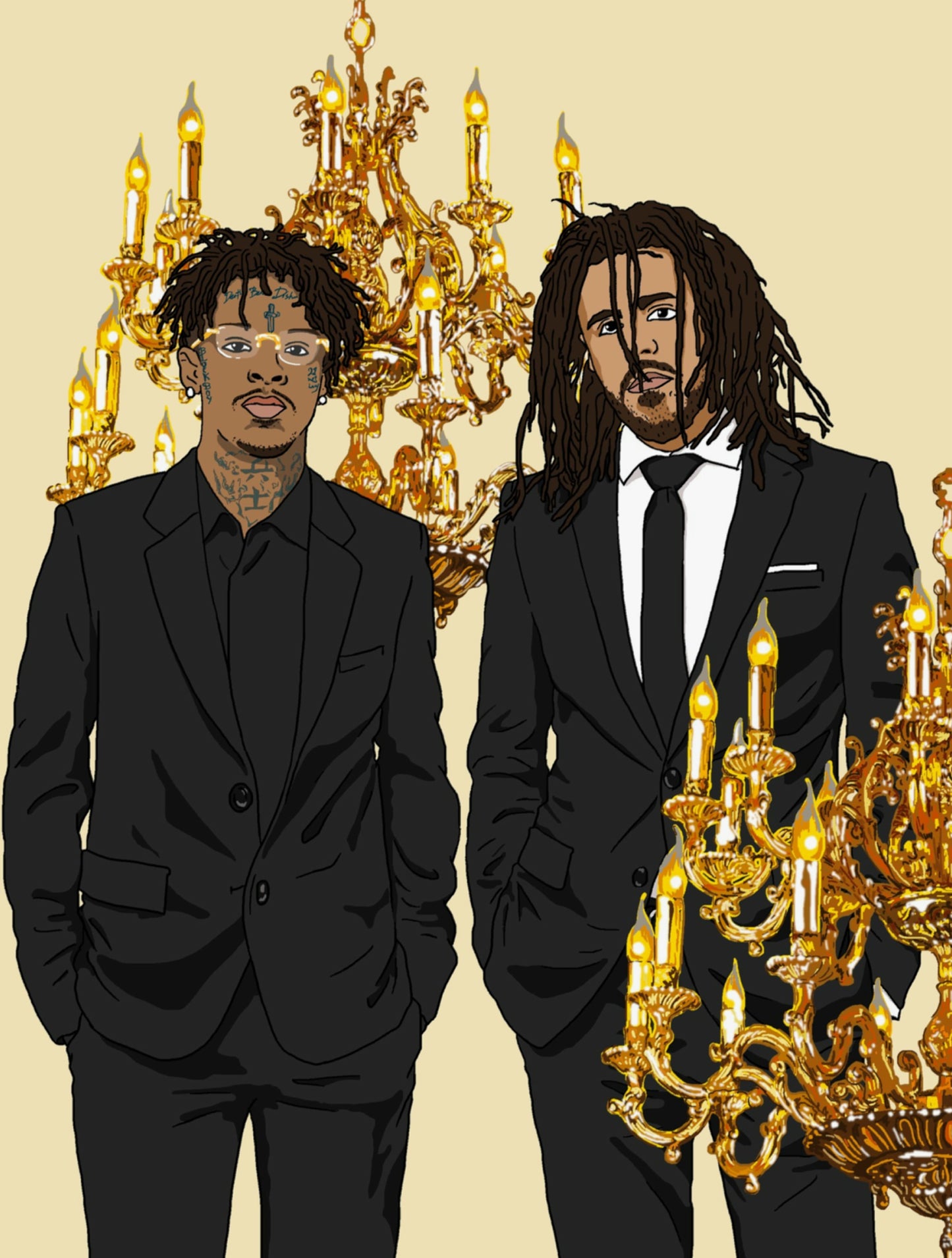 21 Savage, J. Cole Poster - A Lot
