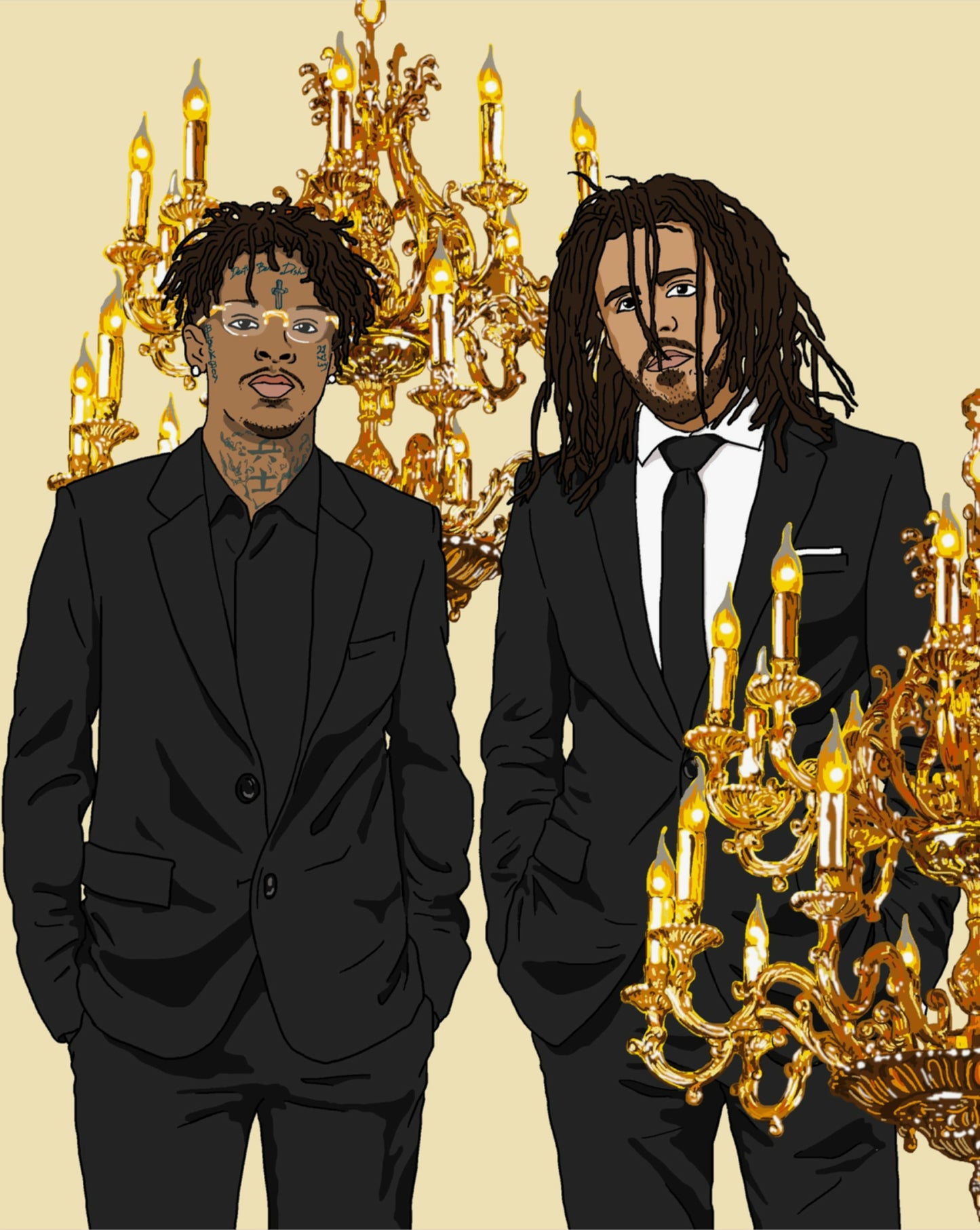21 Savage, J. Cole Poster - A Lot
