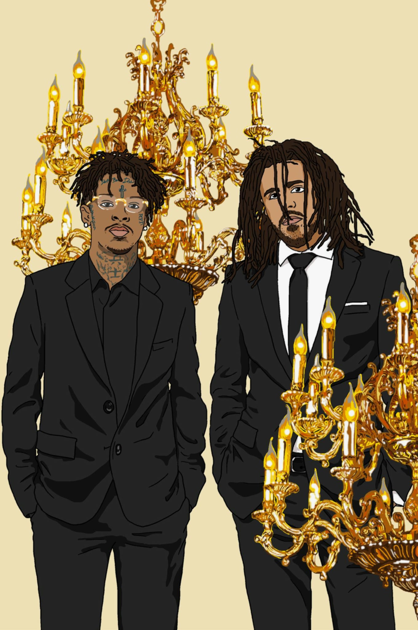 21 Savage, J. Cole Poster - A Lot