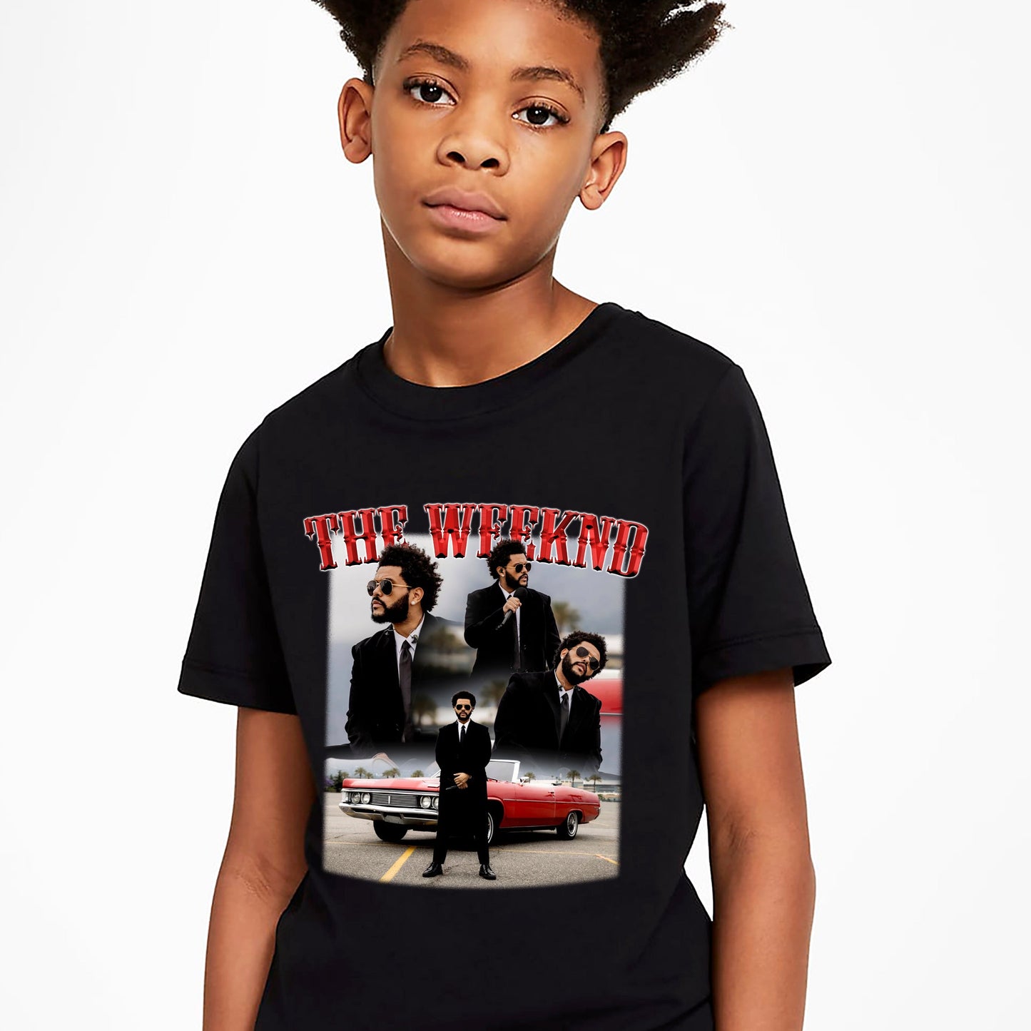 The Weeknd Kid's Vintage Tee - Candy Red