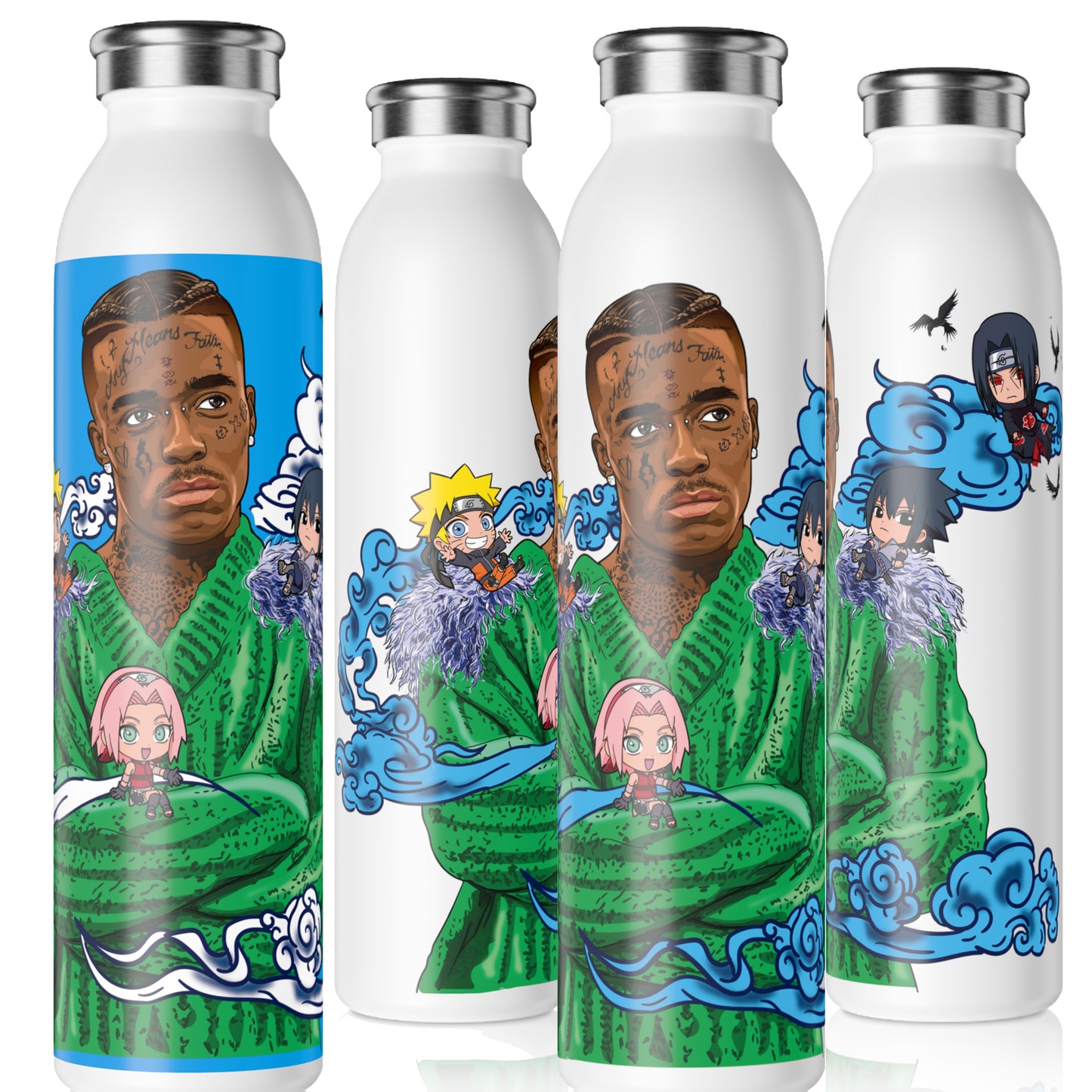 Lil Uzi Vert, Naruto Slim Water Bottle - Baby Pluto
