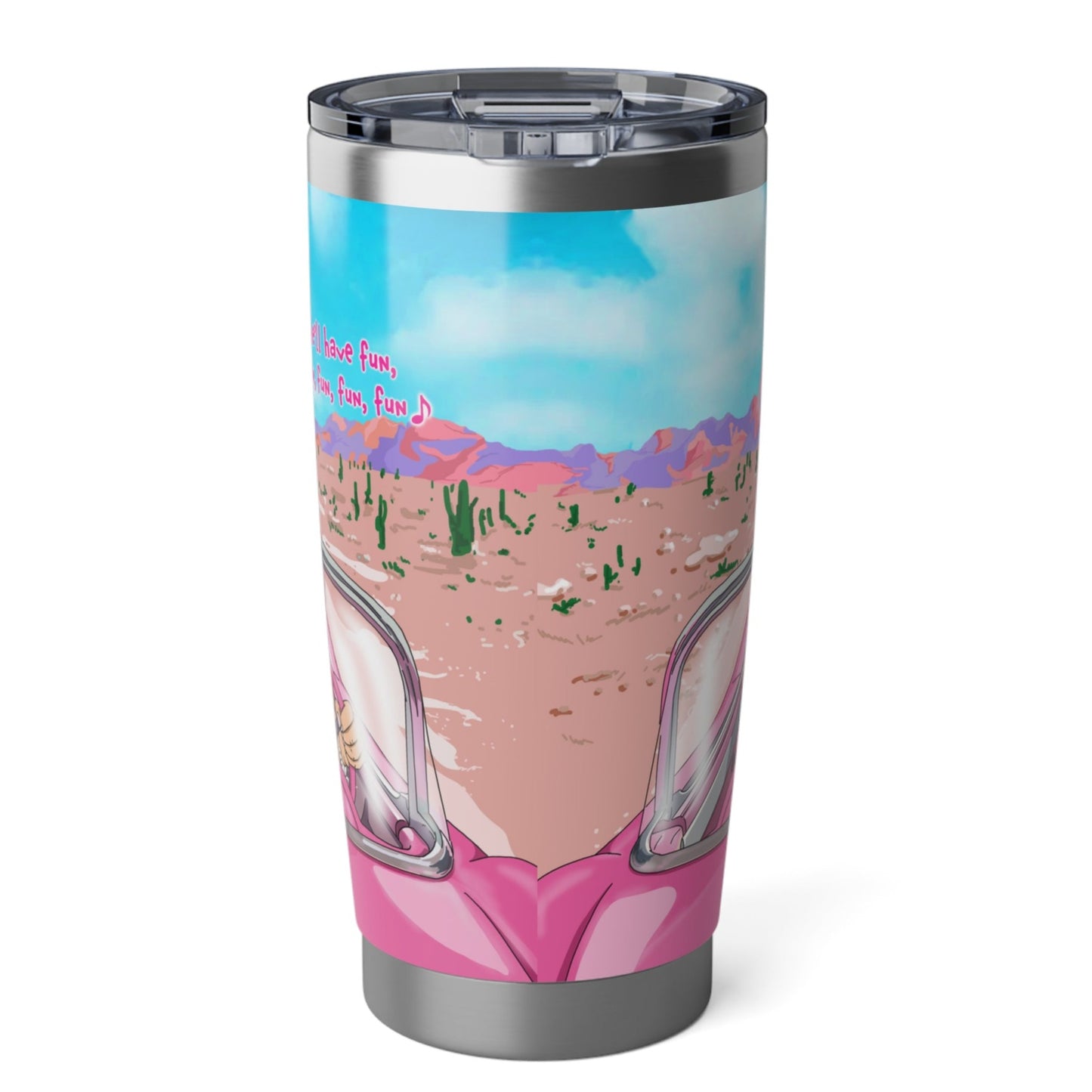 Barbie & Ken Tumbler - Pink Corvette