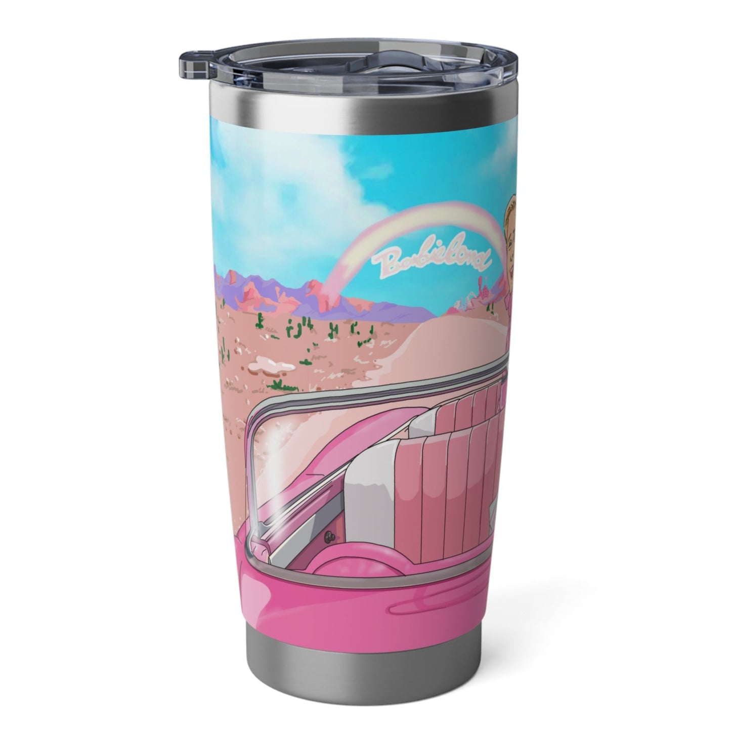 Barbie & Ken Tumbler - Pink Corvette