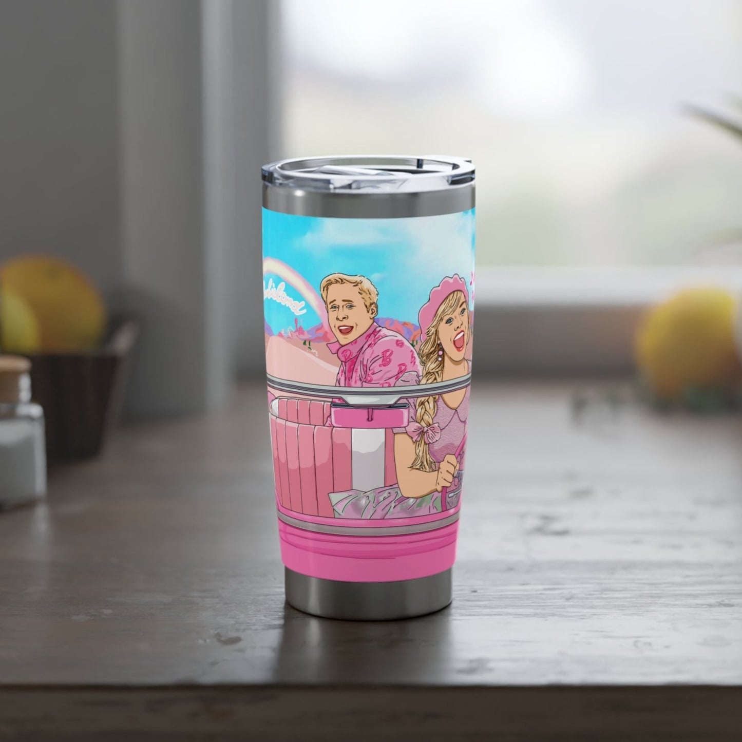 Barbie & Ken Tumbler - Pink Corvette