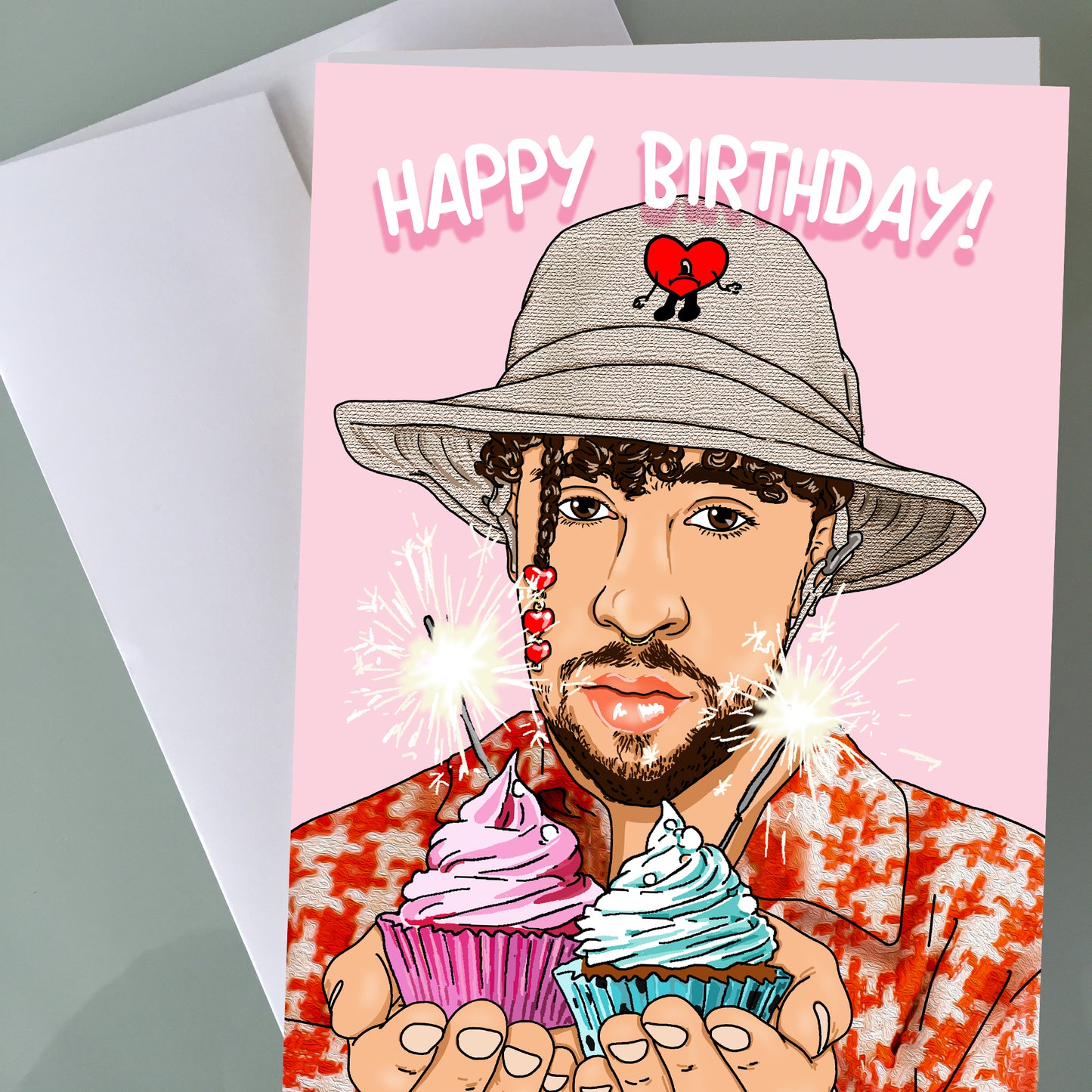 Bad Bunny Birthday Card - Feliz Cumpleaños