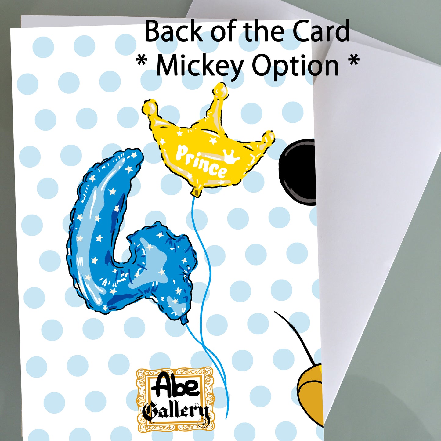 Custom Diseny Birthday Card - Prince & Princess