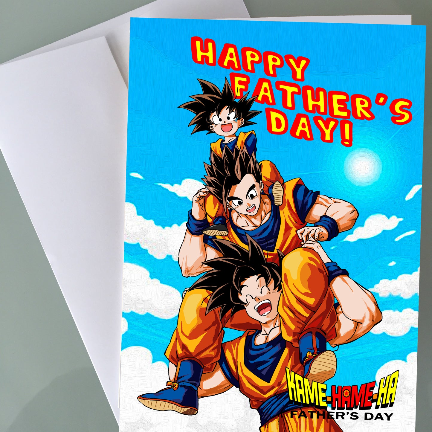Dragon Ball Z Father's Day Card - Goku, Gohan & Goten