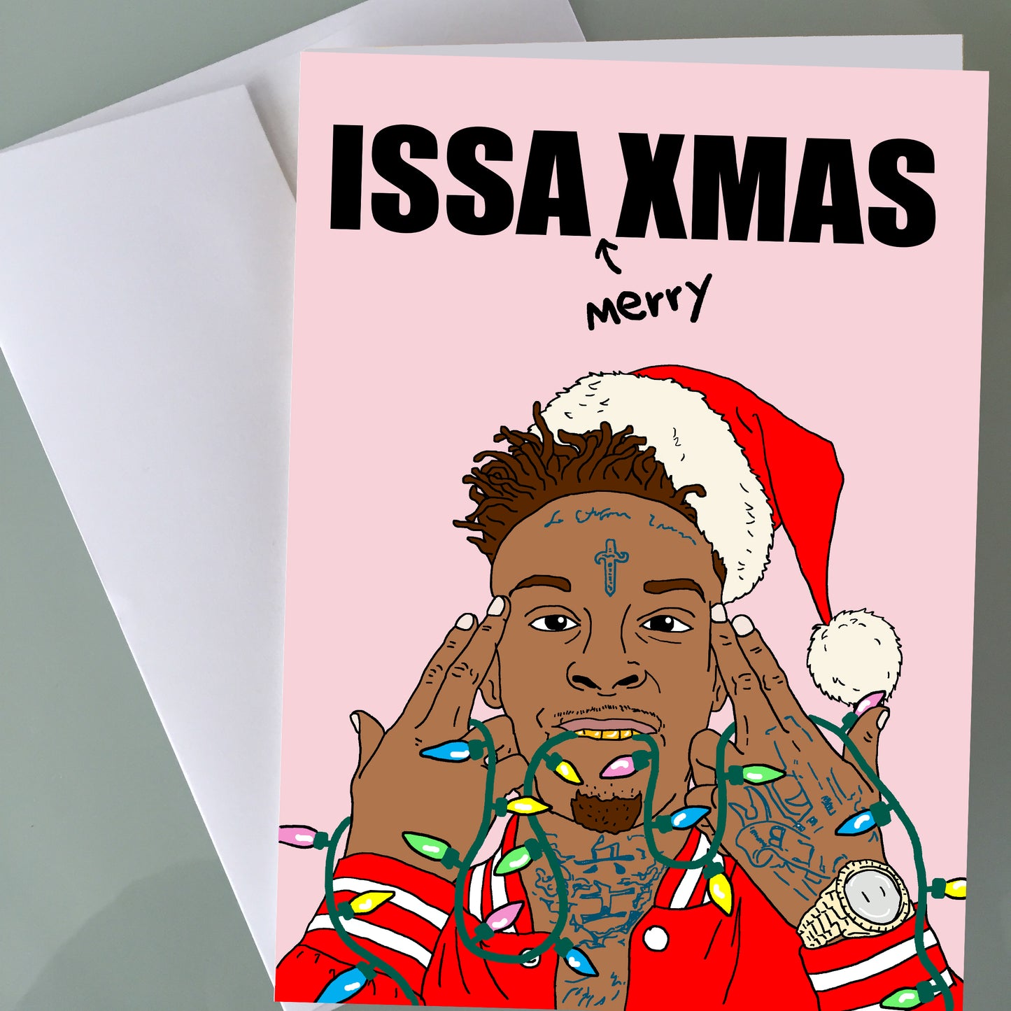 21 Savage Christmas Card - Rockstar