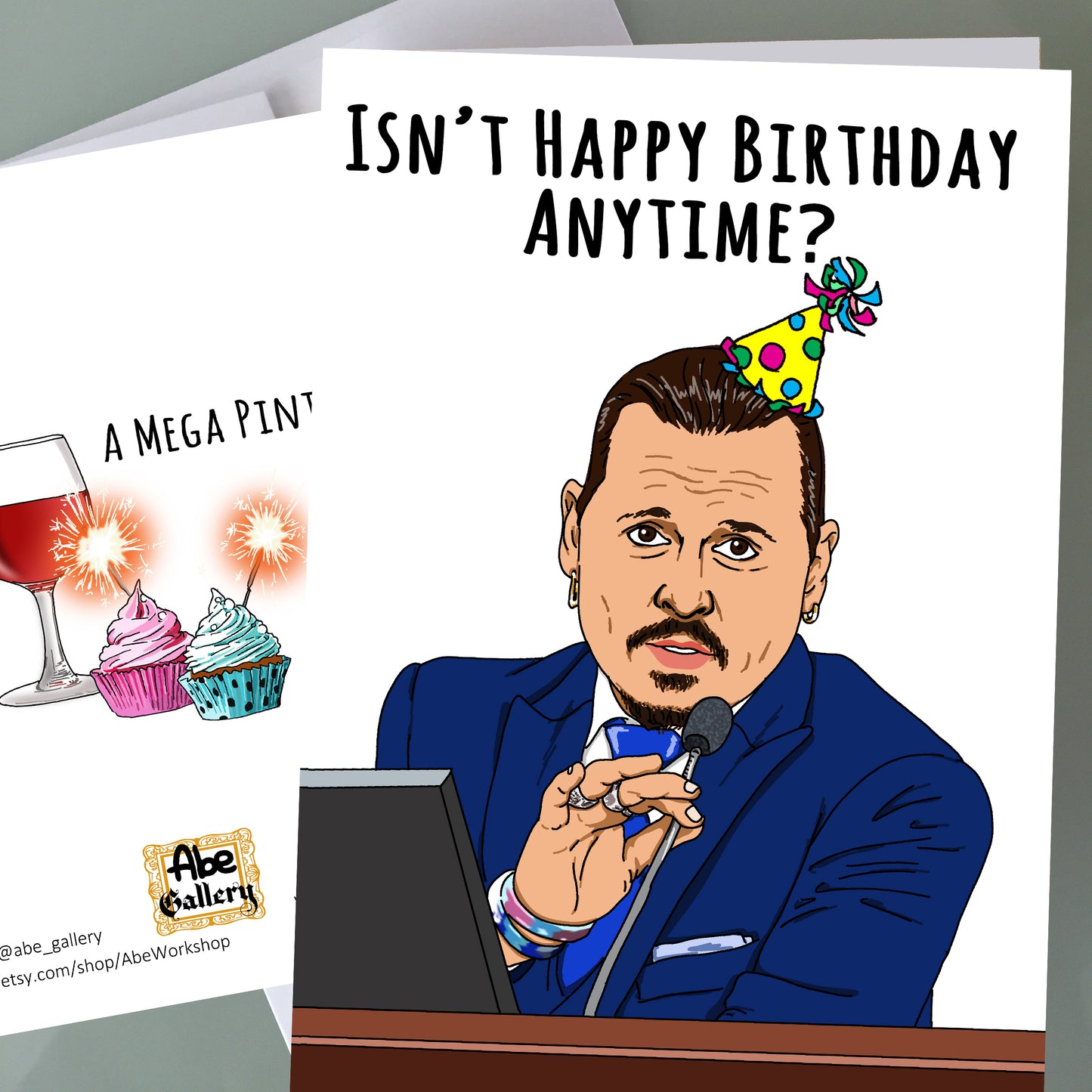 Johnny Depp Birthday Card - Happy Hour