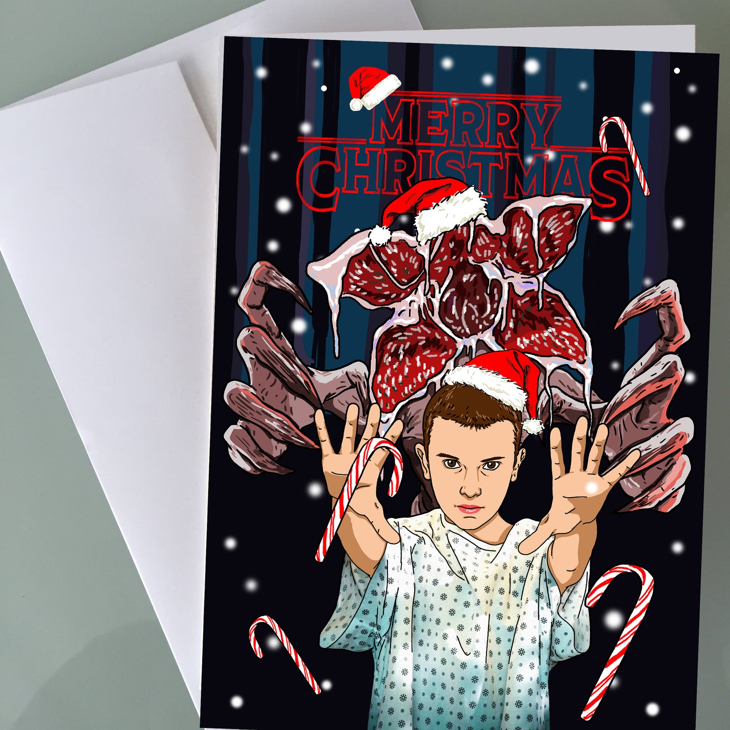 Stranger Things Christmas Card - Eleven