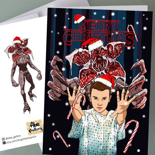 Stranger Things Christmas Card - Eleven