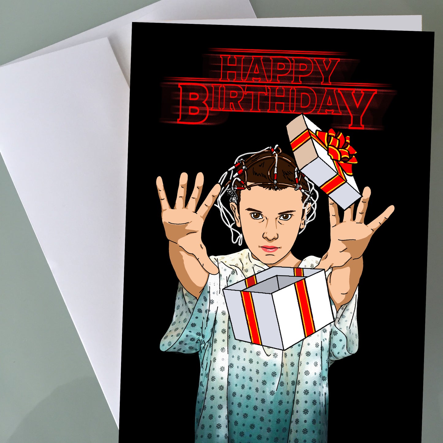 Stranger Things Birthday Card - Eleven