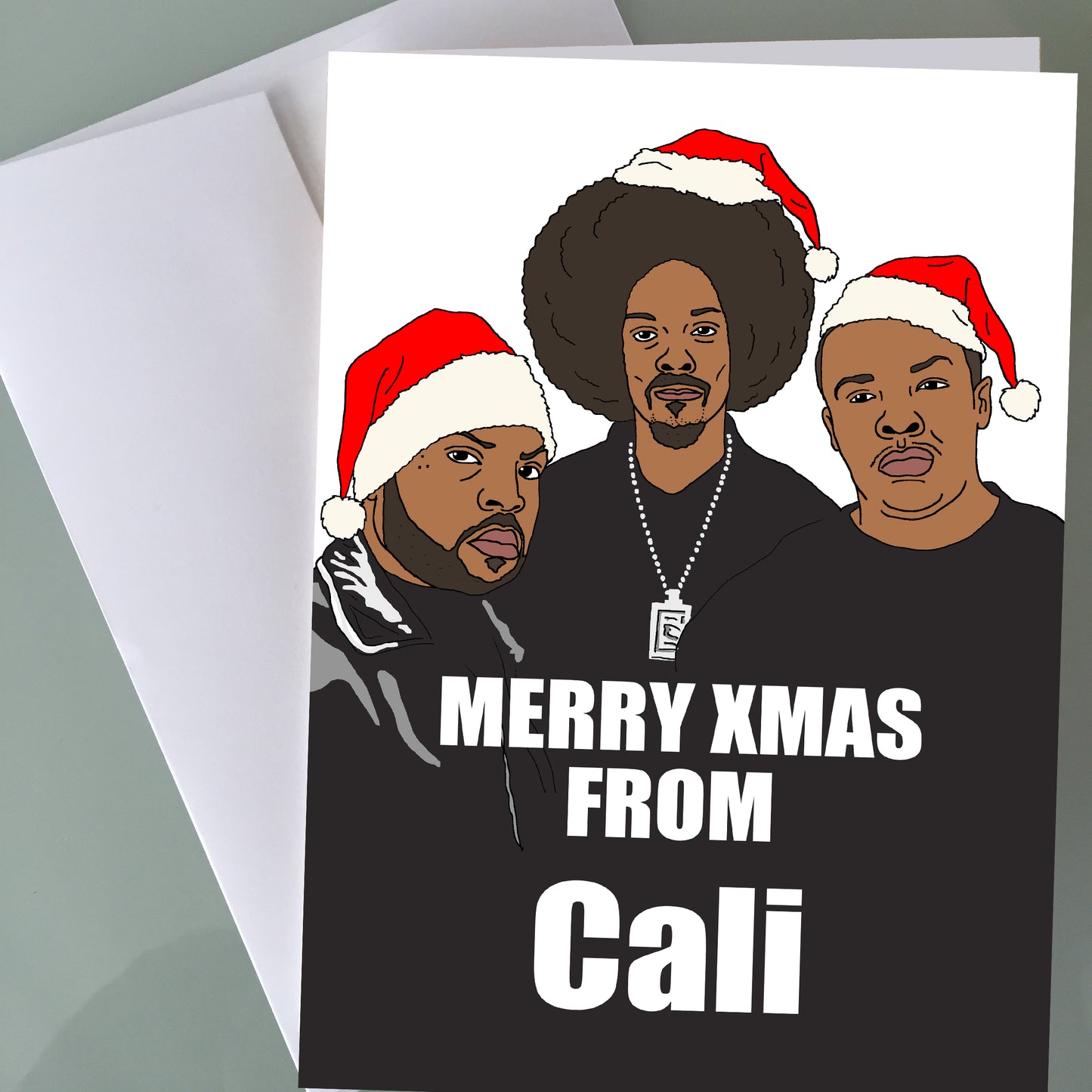 Snoop Dogg, Dr. Dre & Ice Cube Christmas Card - From Cali