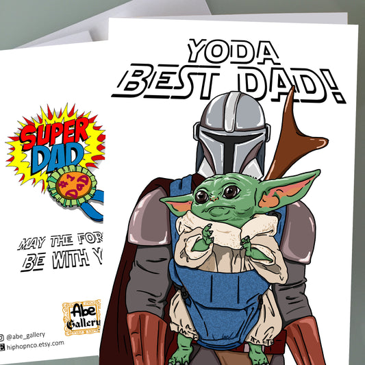 Baby Yoda Father's Day Card - Carrier