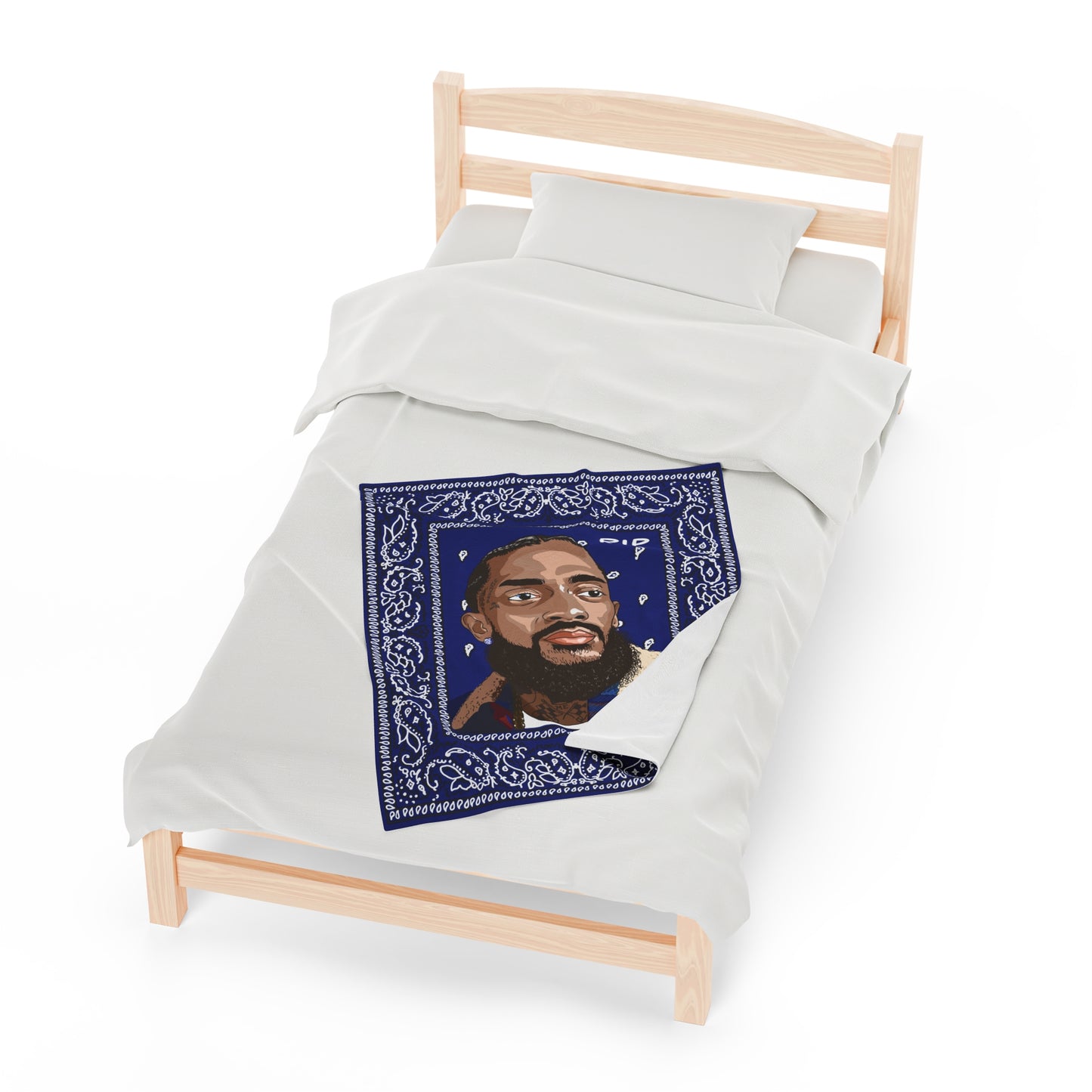 Nipsey Hussle Blankets - Blue Bandana