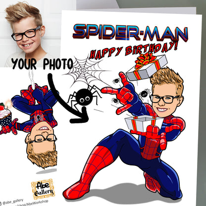 Custom Spiderman Birthday Card - No Way Home