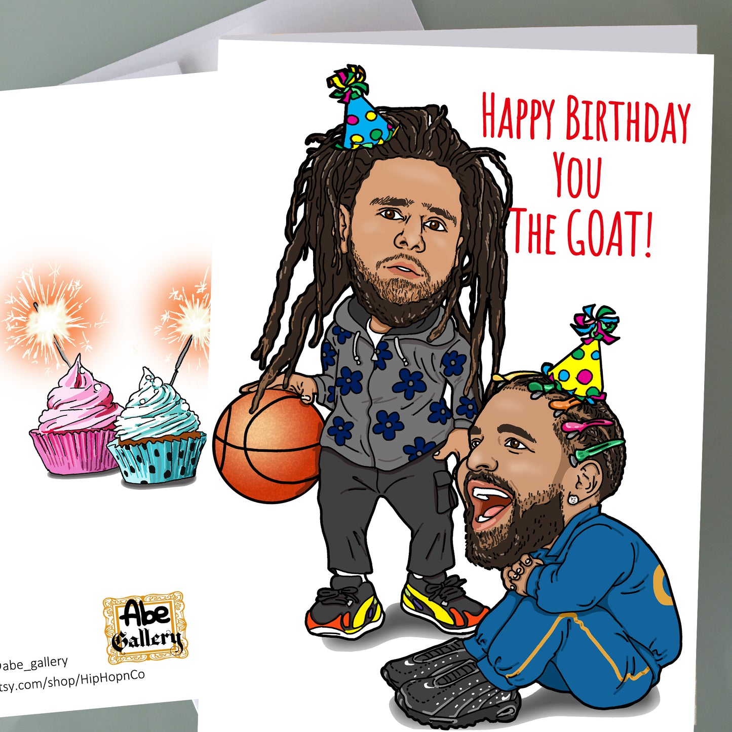 Drake, J Cole Birthday Card - GOAT