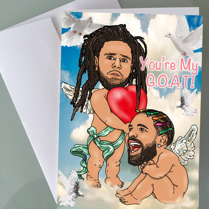Drake, J. Cole Valentine's Day Card - GOAT