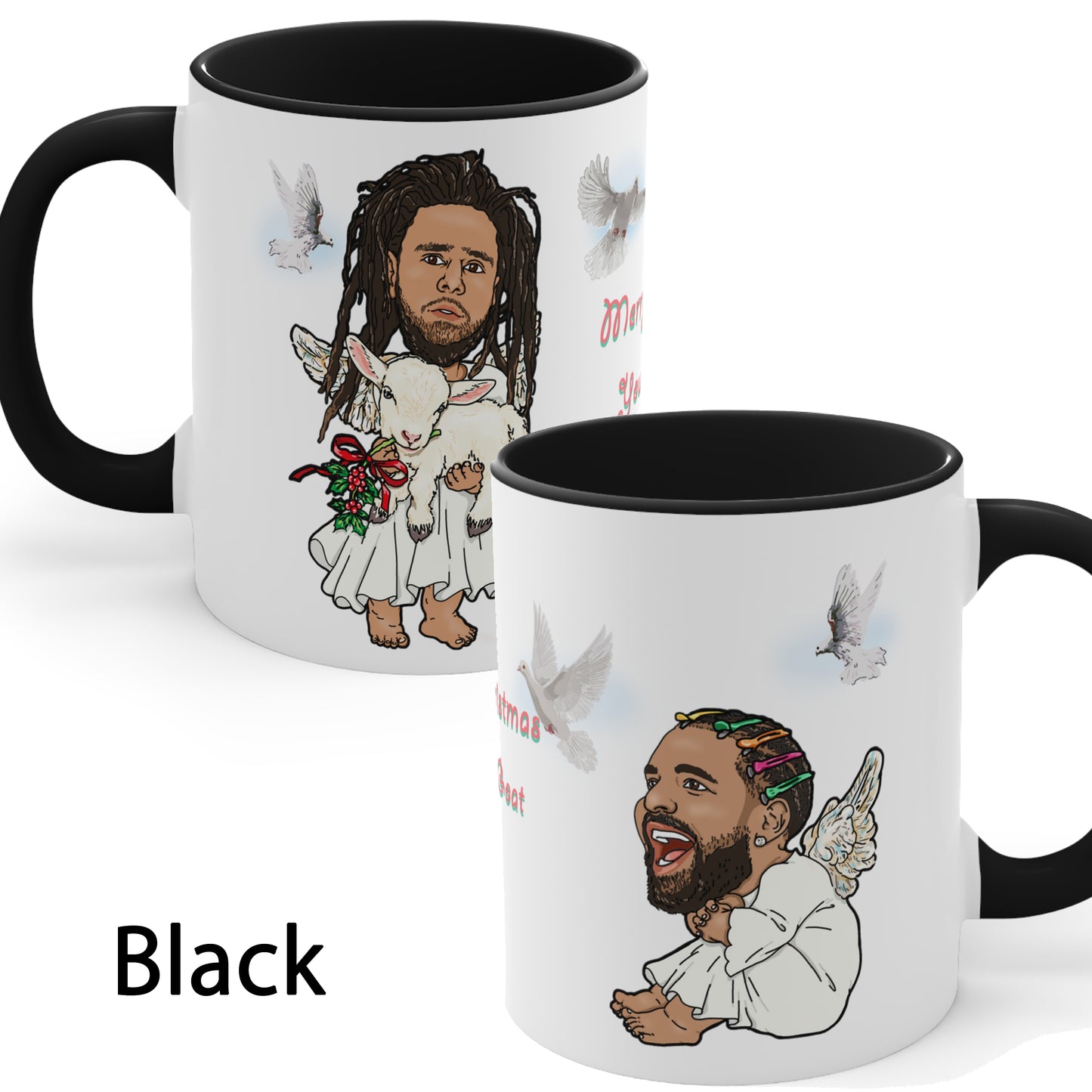 Drake, J Cole Coffee Christmas Mug - GOAT