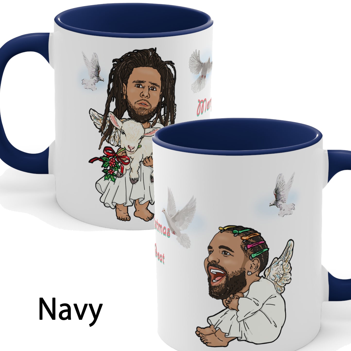 Drake, J Cole Coffee Christmas Mug - GOAT