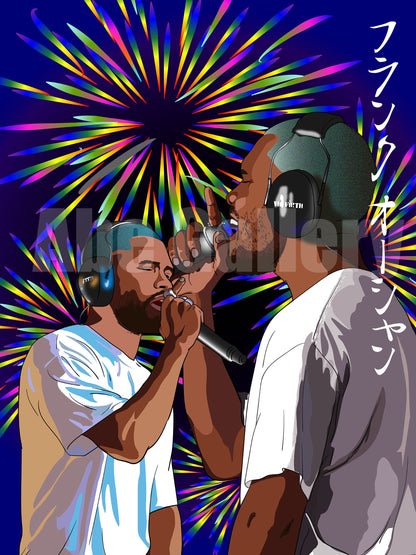 Frank Ocean Poster - Fireworks
