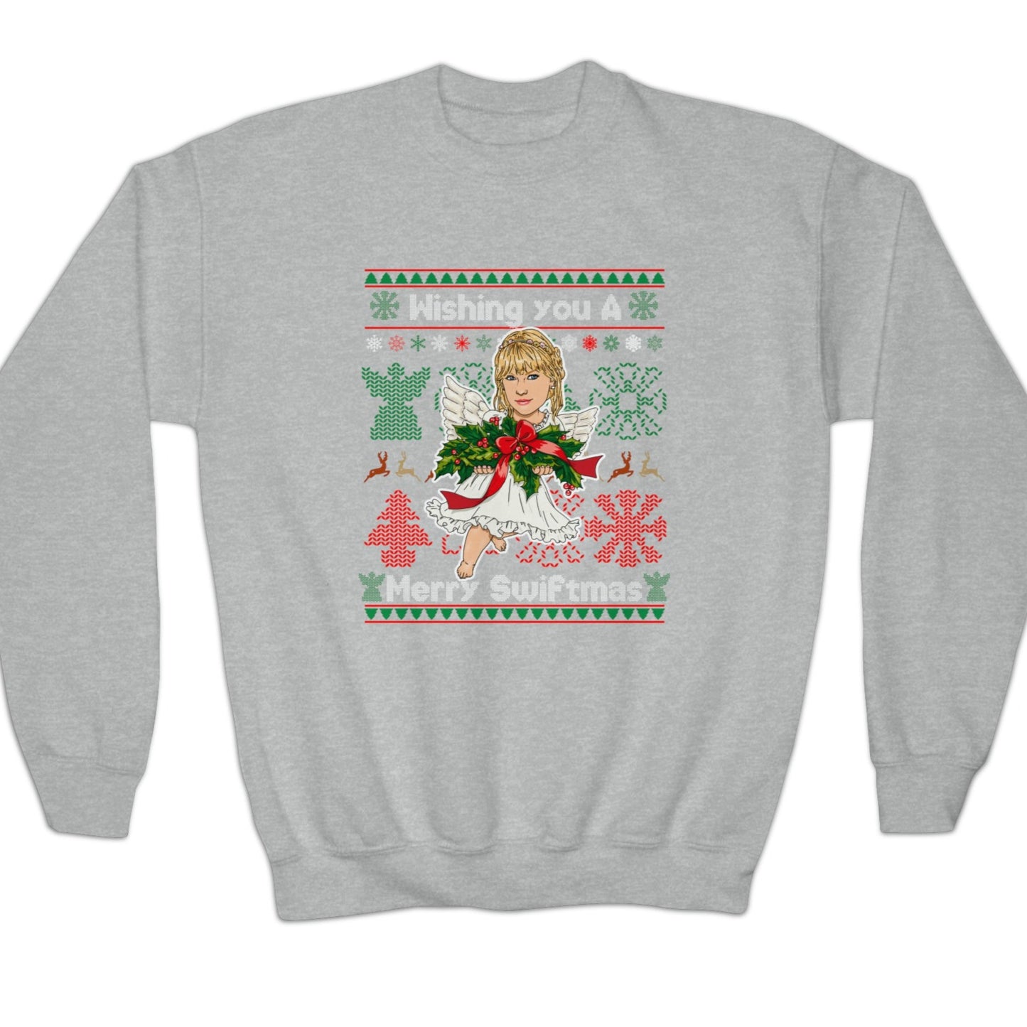 Taylor Swift Kid's Ugly Christmas Sweater - Angel