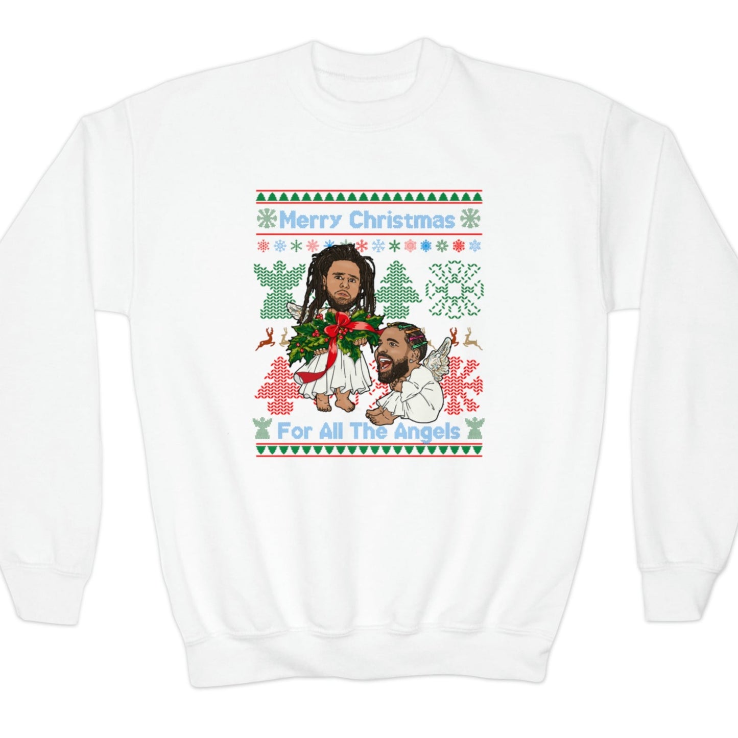 Drake, J Cole Kid's Ugly Christmas Sweater - Angels