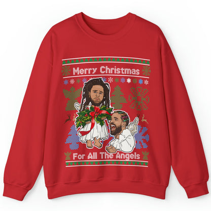 Drake, J Cole Ugly Christmas Sweater - Angels