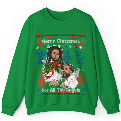 Drake, J Cole Ugly Christmas Sweater - Angels