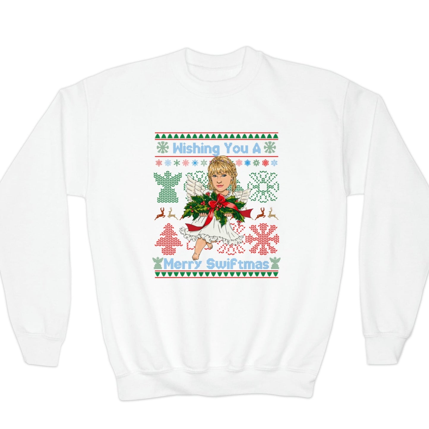 Taylor Swift Kid's Ugly Christmas Sweater - Angel