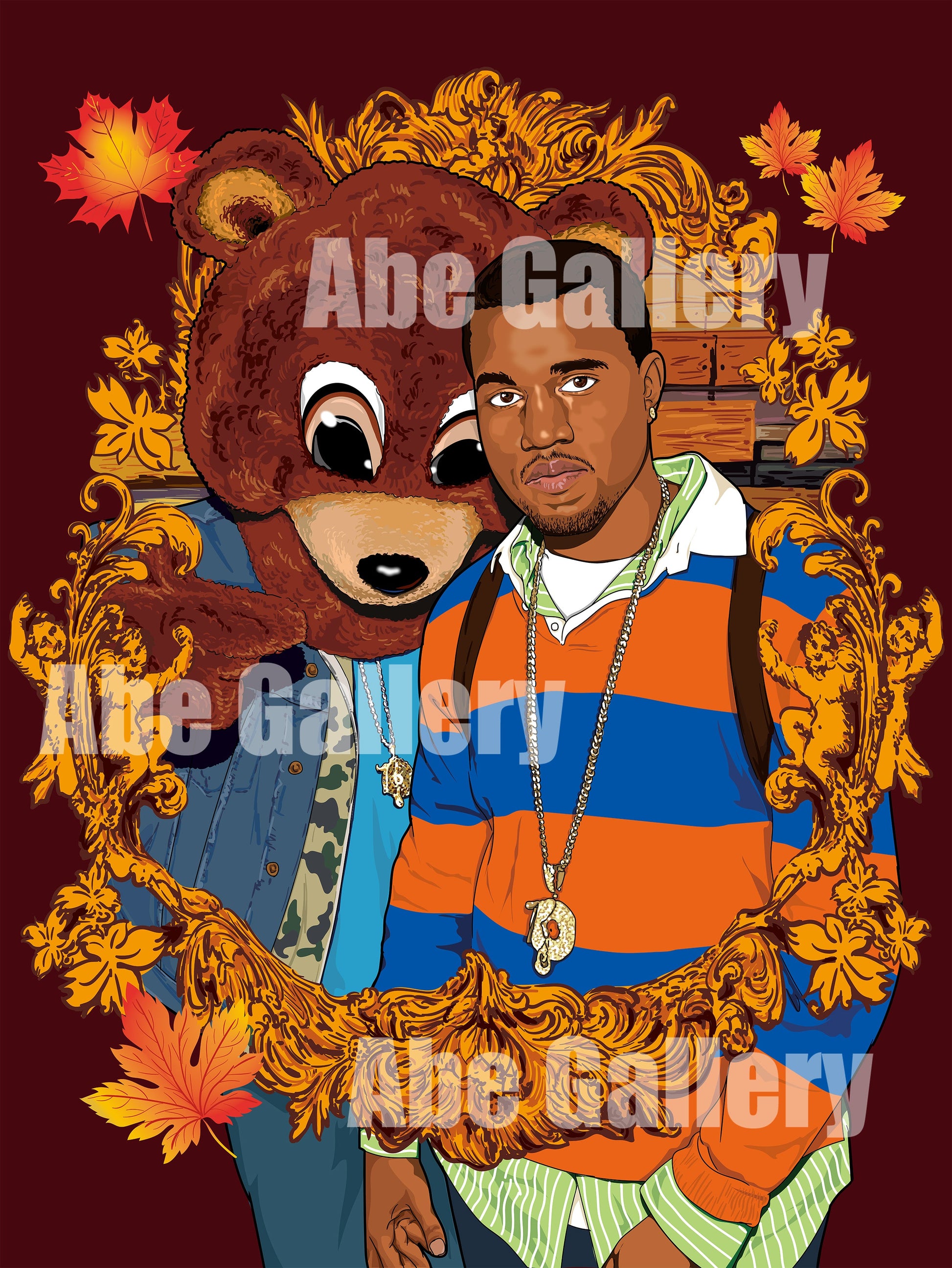 Kanye West Poster Hip-hop Comic Music Posters for Room Aesthetic, The  College Dropout Album Cover Canvas Wall Art Rapper Signed Limited Posters  Prints