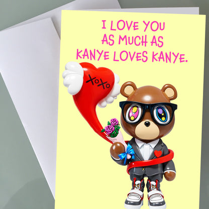 Kanye West Bear Valentine's Day Card - KAWS