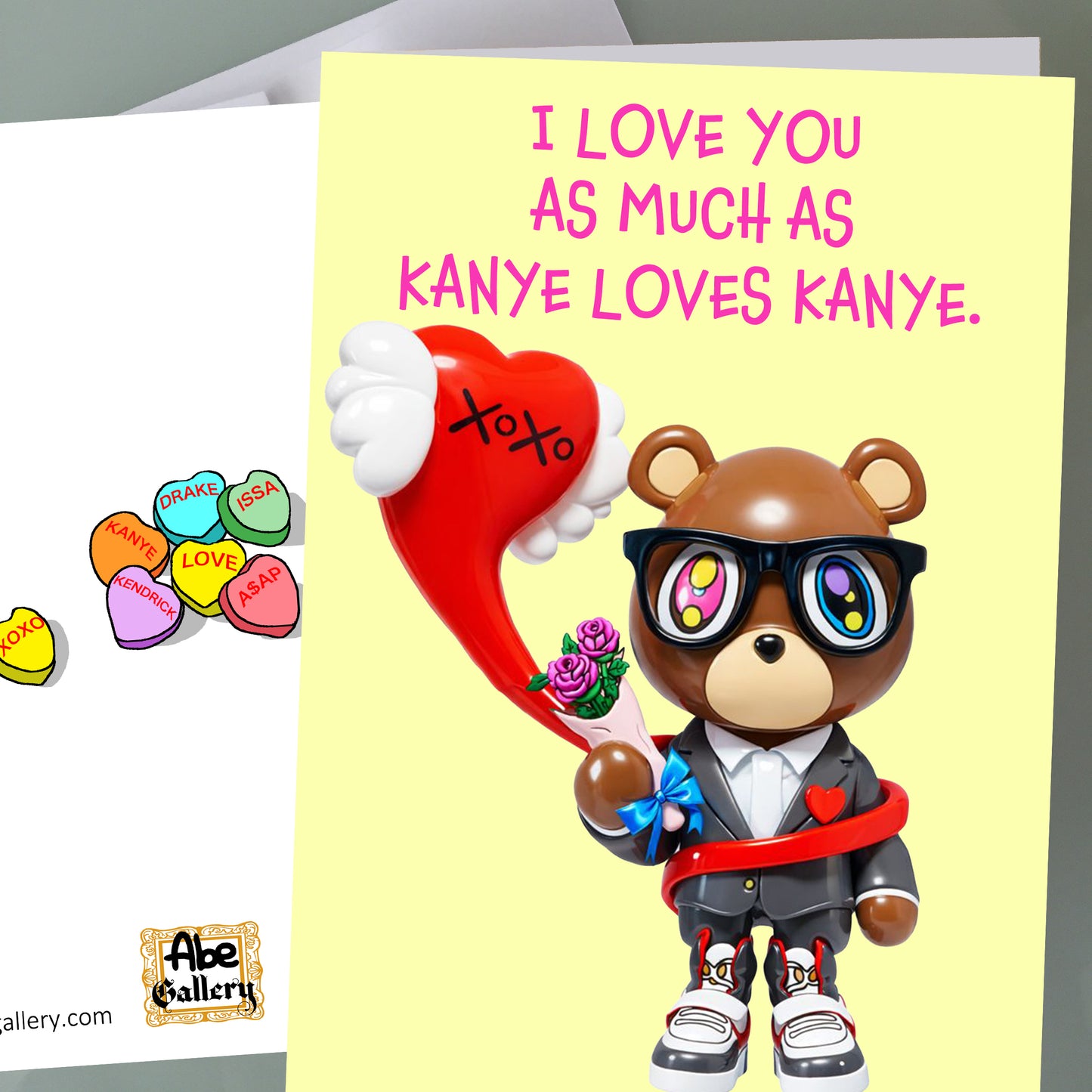 Kanye West Bear Valentine's Day Card - KAWS